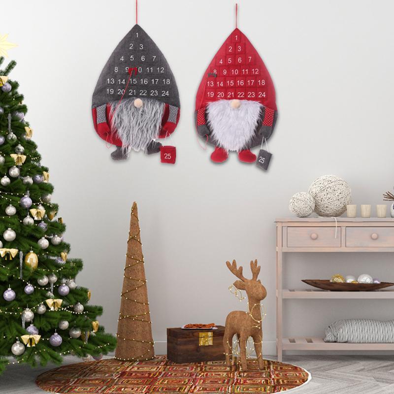 Hangende kerstman adventskalender - Aftellen naar Kerstmis