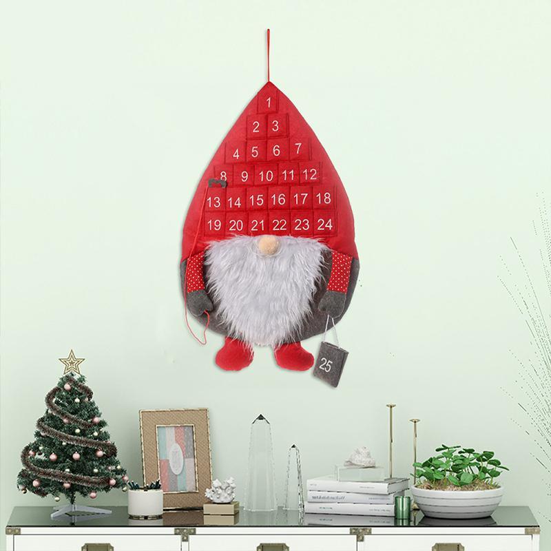 Hangende kerstman adventskalender - Aftellen naar Kerstmis