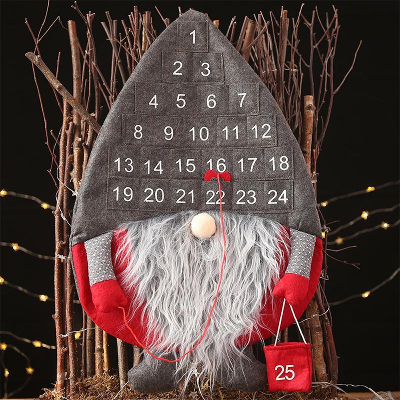 Hangende kerstman adventskalender - Aftellen naar Kerstmis