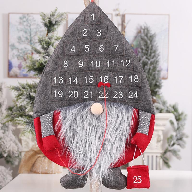 Hangende kerstman adventskalender - Aftellen naar Kerstmis