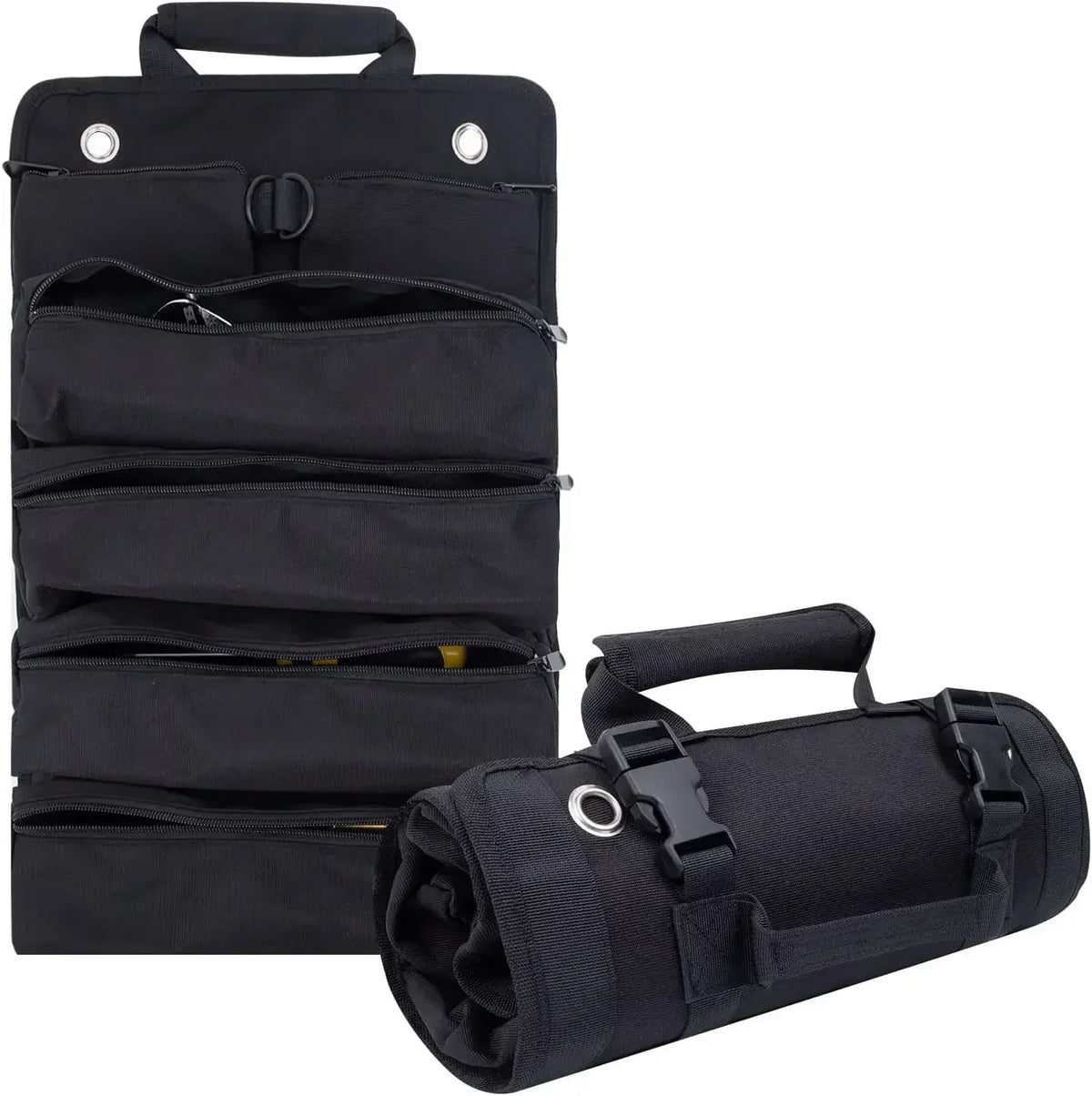 Heavy-duty oprolbare gereedschapstas organizer