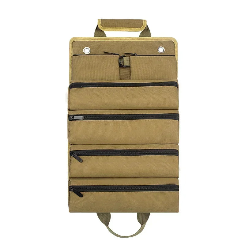Heavy-duty oprolbare gereedschapstas organizer