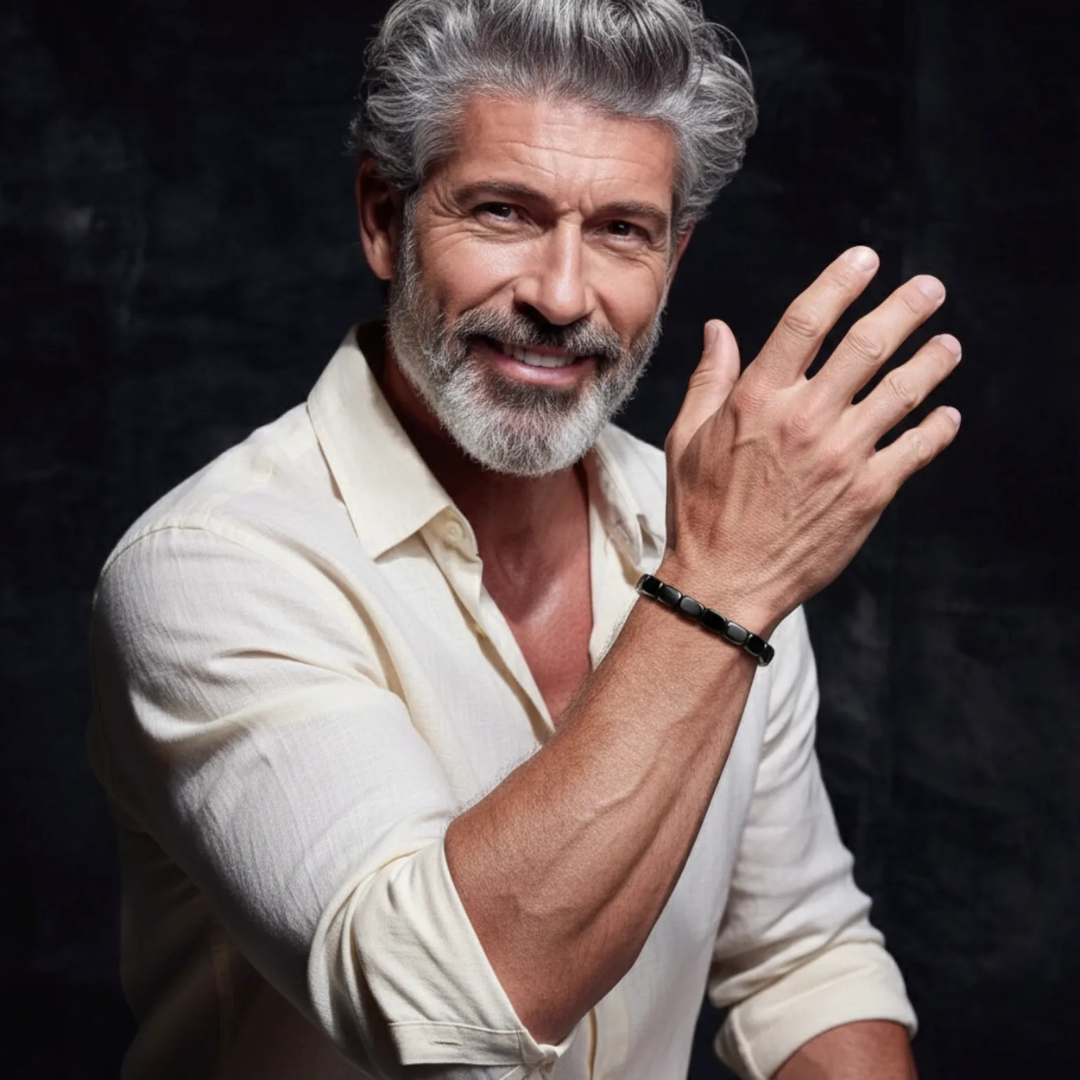 Hematiet armband voor heren – Elegant, sterk & stijlvolle energie
