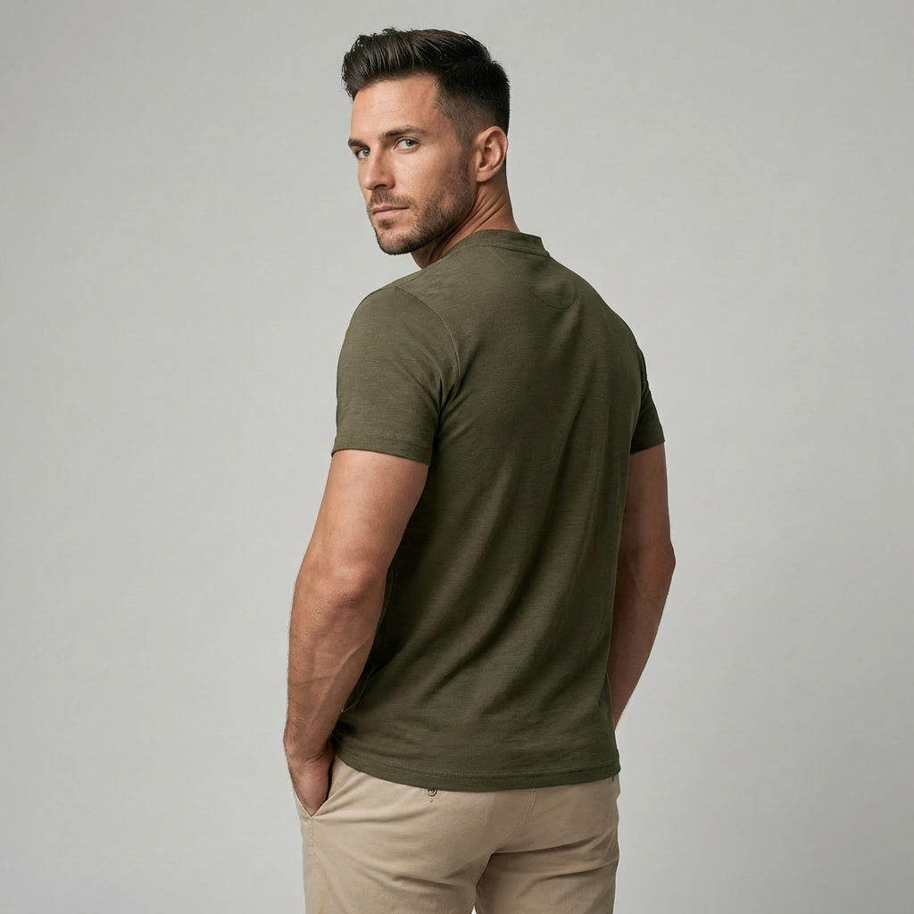 Henley polo voor heren