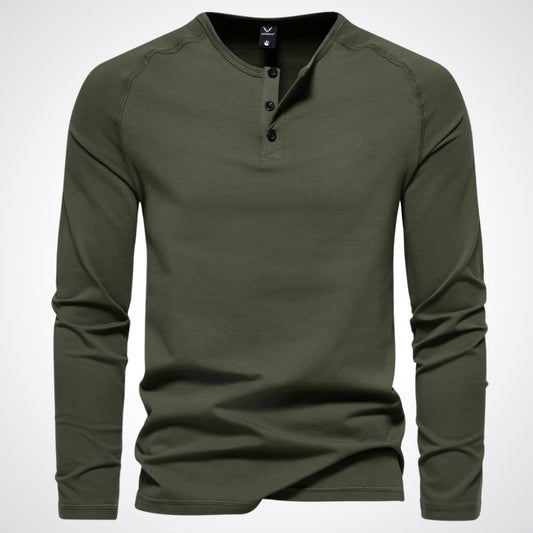 Henleyshirt met lange mouwen voor heren