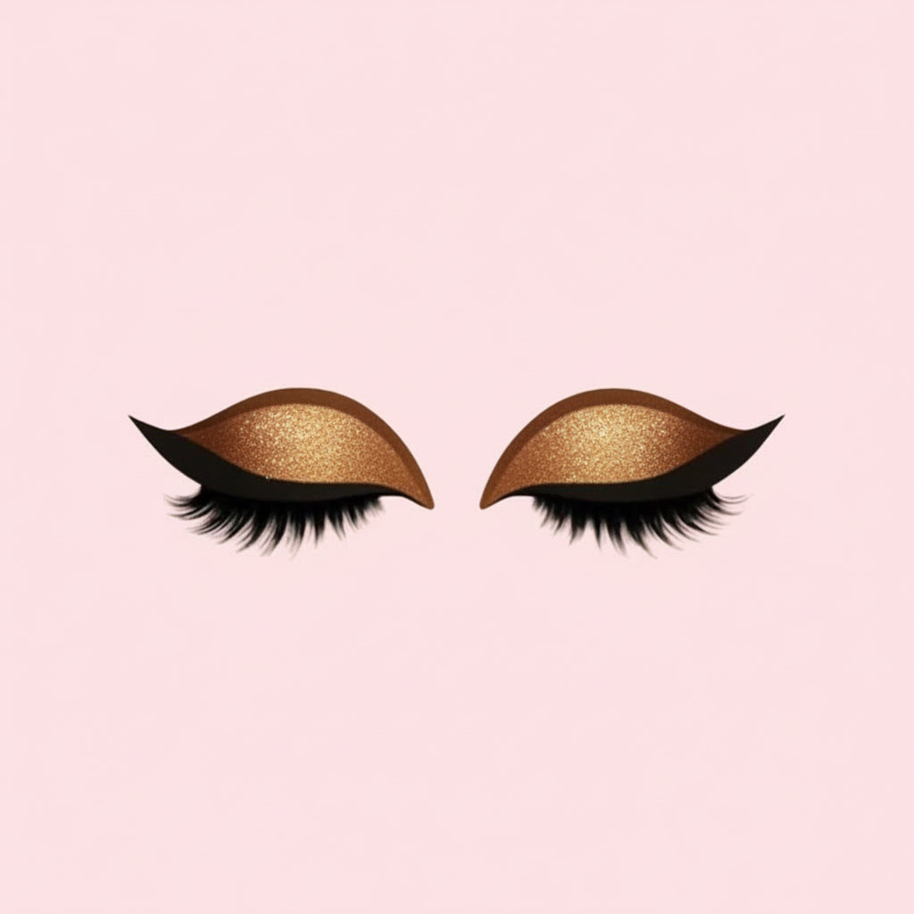 Herbruikbare 3-in-1 stickers met kunstwimpers, oogschaduw en eyeliner
