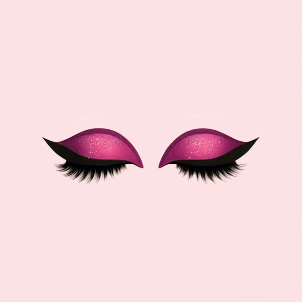 Herbruikbare 3-in-1 stickers met kunstwimpers, oogschaduw en eyeliner