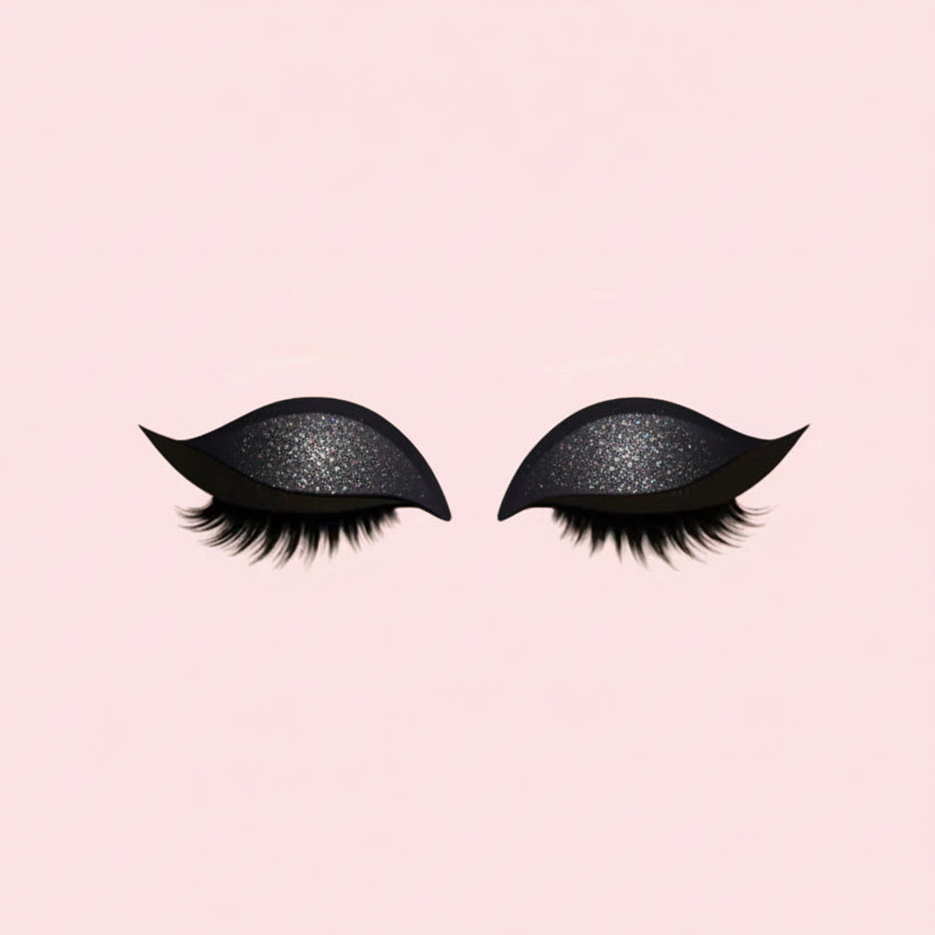 Herbruikbare 3-in-1 stickers met kunstwimpers, oogschaduw en eyeliner