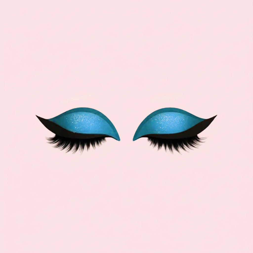 Herbruikbare 3-in-1 stickers met kunstwimpers, oogschaduw en eyeliner