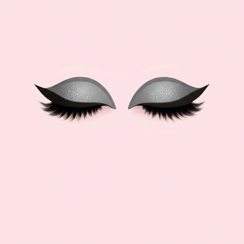 Herbruikbare 3-in-1 stickers met kunstwimpers, oogschaduw en eyeliner
