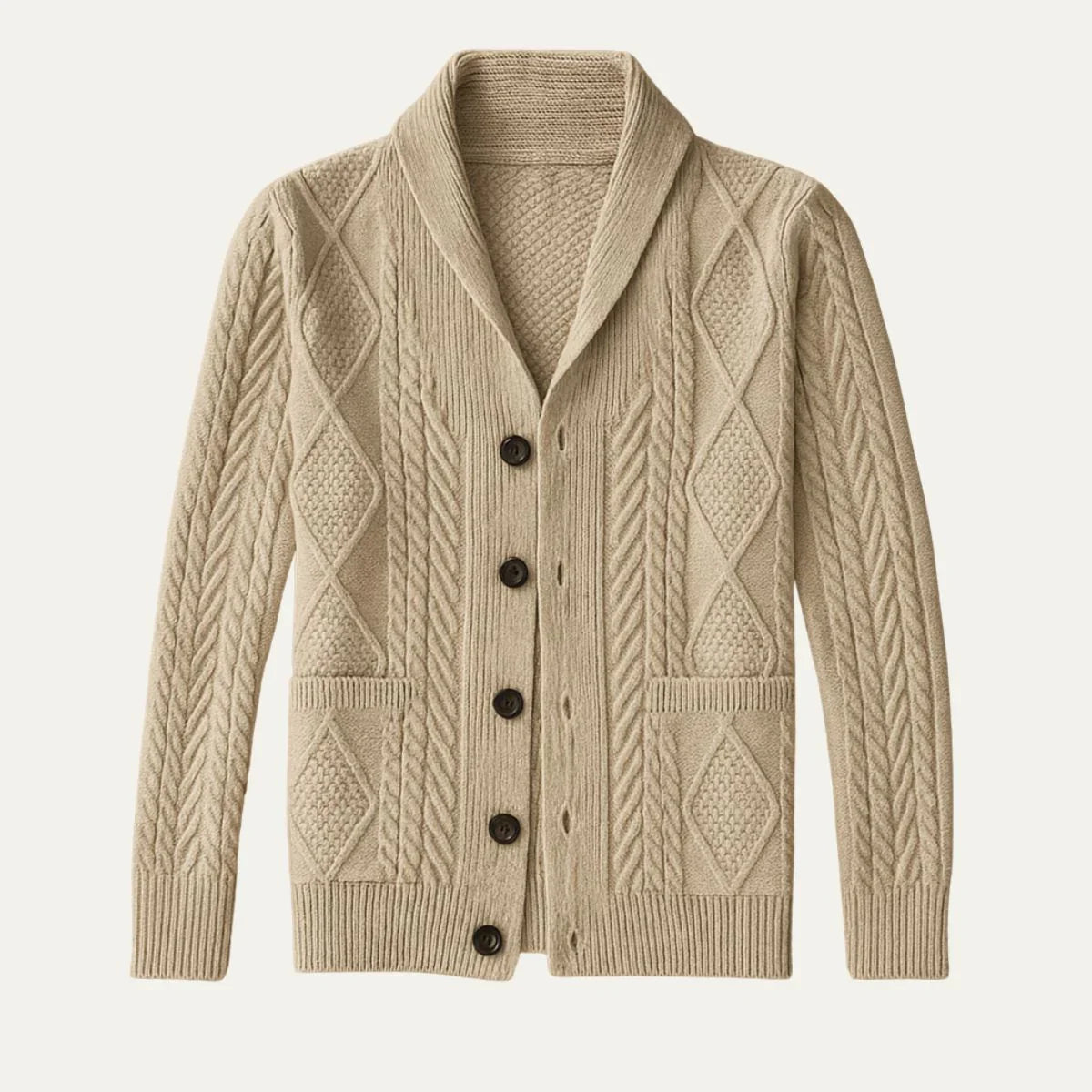 Heren cardigan in losse pasvorm