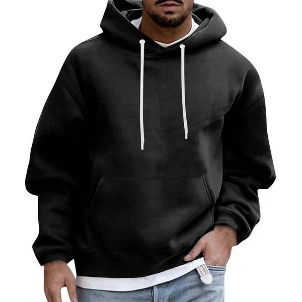 Heren hoodie met kangoeroezak