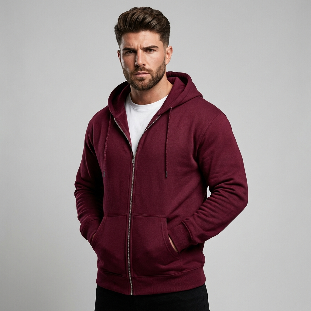 Heren hoodie met ritssluiting