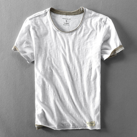 Heren T-Shirt met Korte Mouwen en Klassieke Pasvorm | Minimalistische Stijl