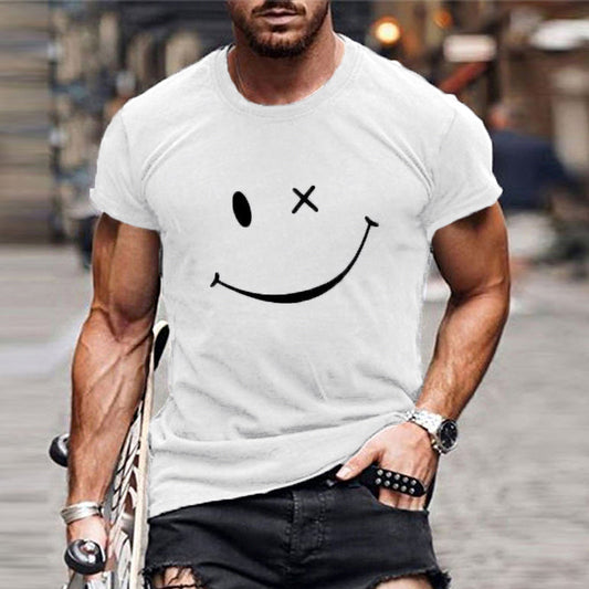 Heren T-shirt met smiley-print