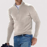 Heren trui met halve ritssluiting