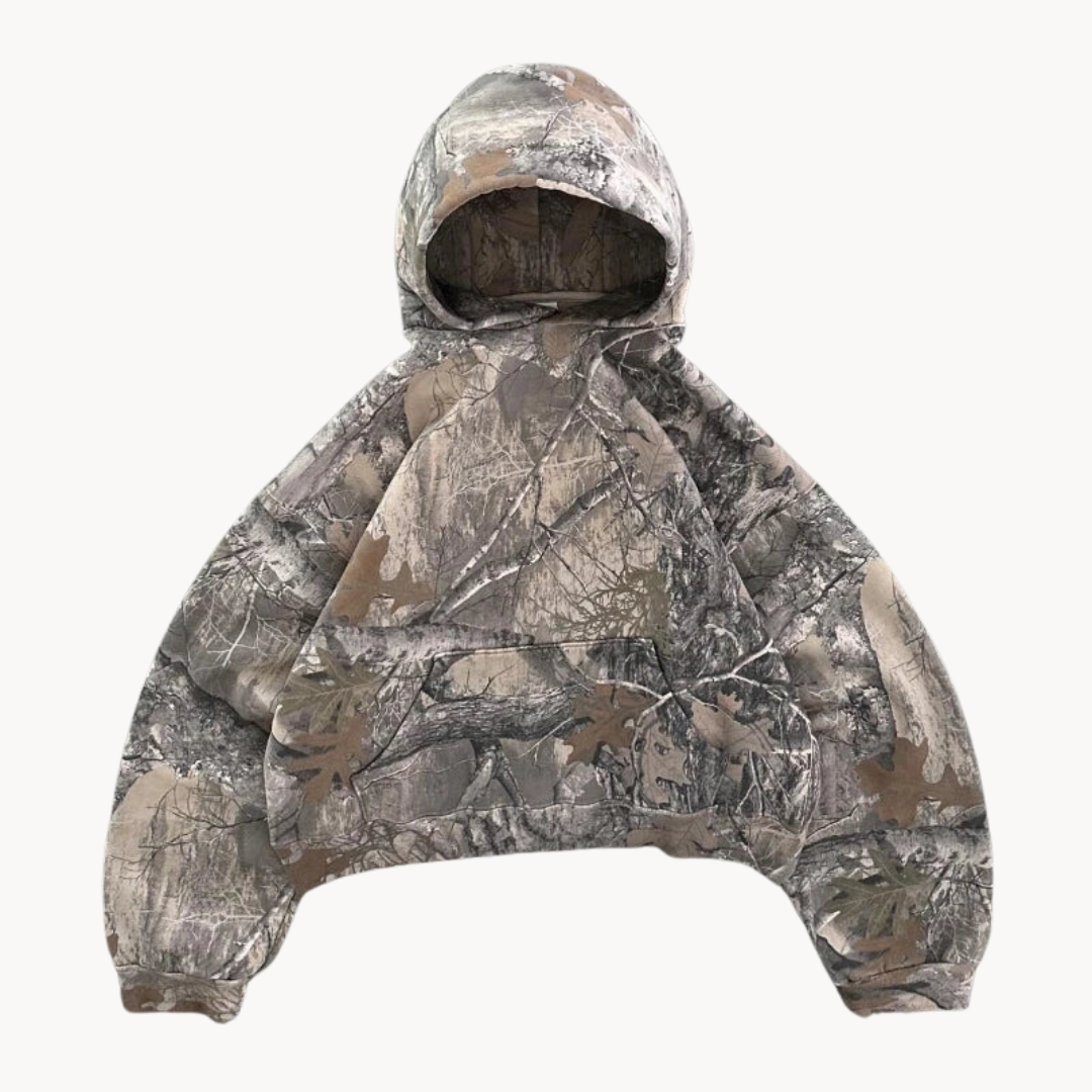 Herenhoodie in camouflagestijl