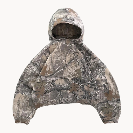 Herenhoodie in camouflagestijl