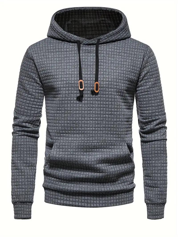Herenhoodie met textuur