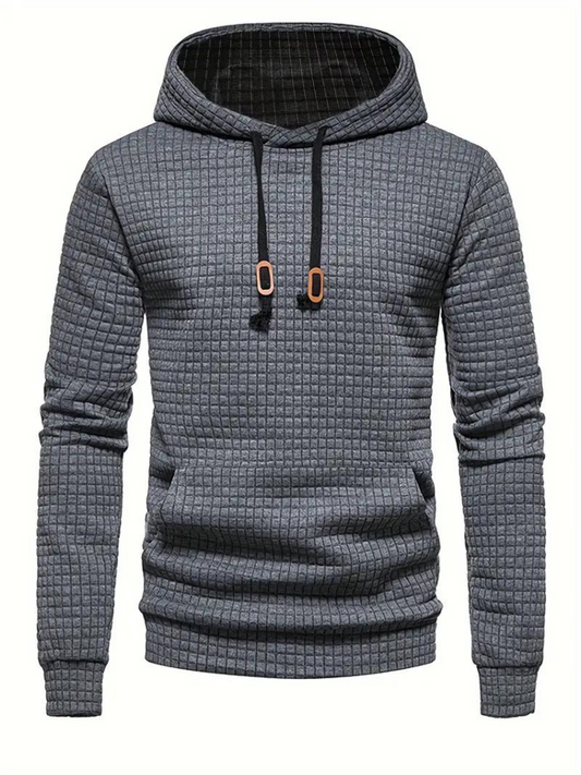 Herenhoodie met textuur