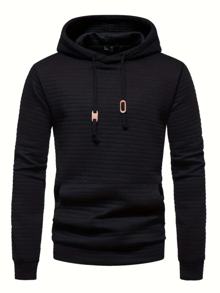 Herenhoodie met textuur