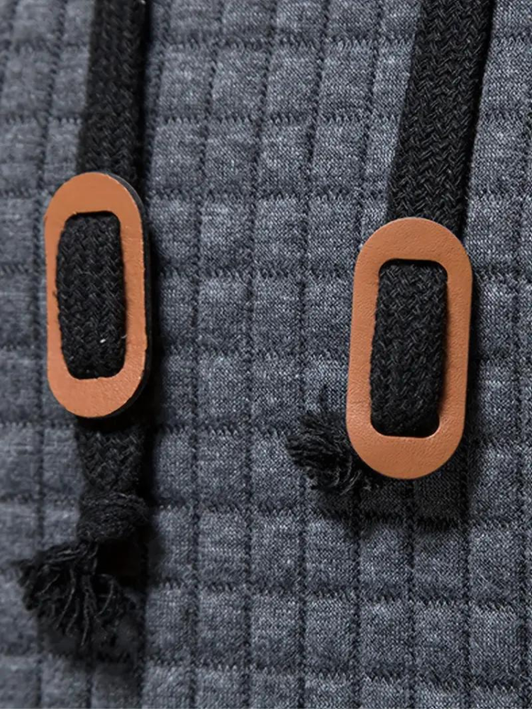 Herenhoodie met textuur