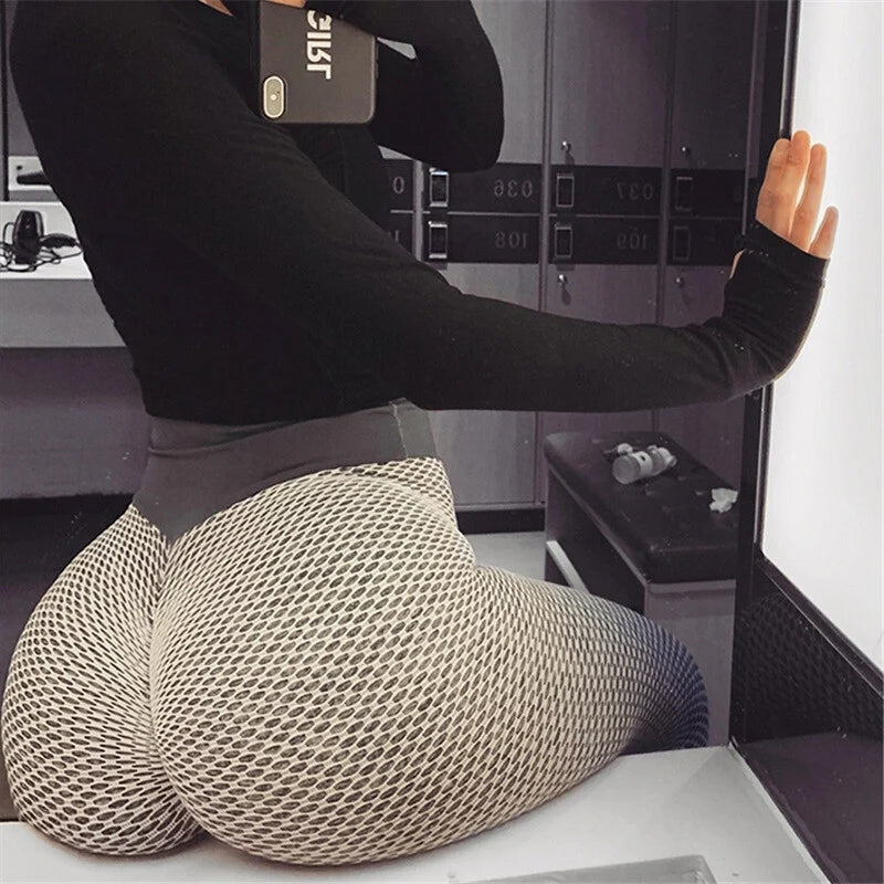 High-waist yogalegging met scrunch butt-lifting effect
