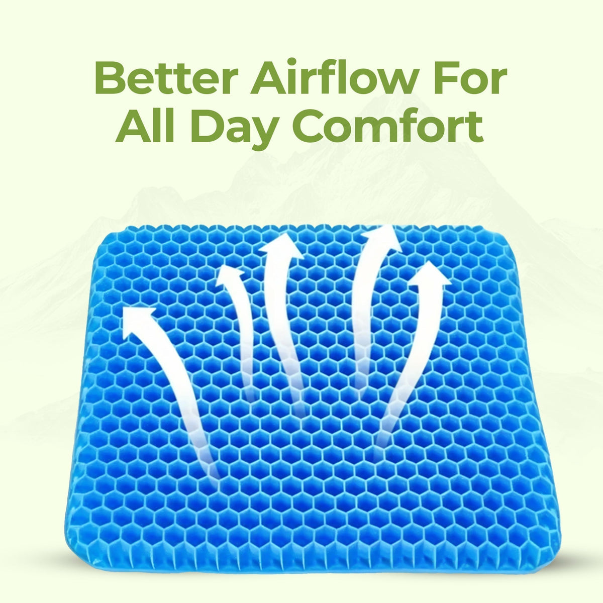 Honingraat gel zitkussen met hoes – Comfort voor stoelen