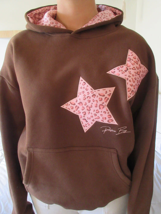 Hoodie met luipaardster