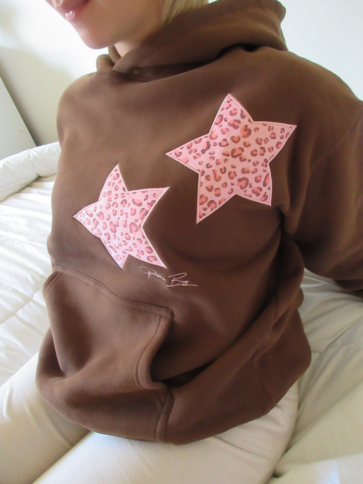 Hoodie met luipaardster