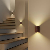 Houten Lamp met Bewegingssensor en Oplaadbare Batterij