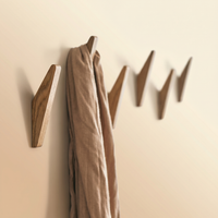 Houten wandhaakjes | Set van 6 | Scandinavische stijl