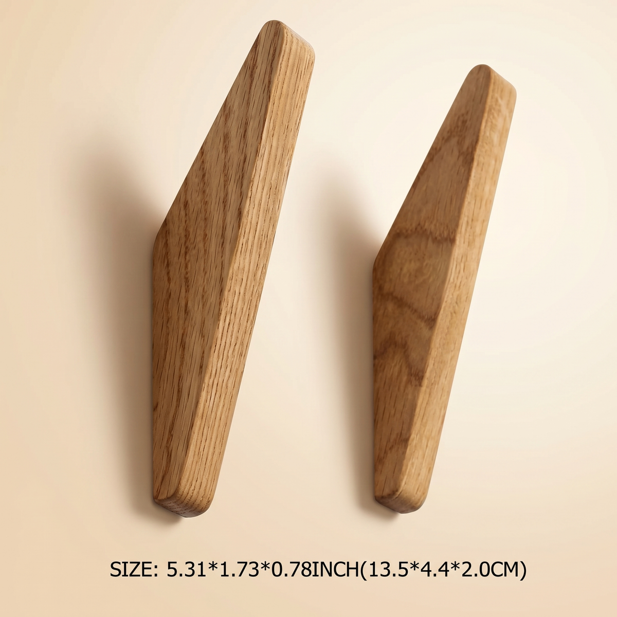 Houten wandhaakjes | Set van 6 | Scandinavische stijl