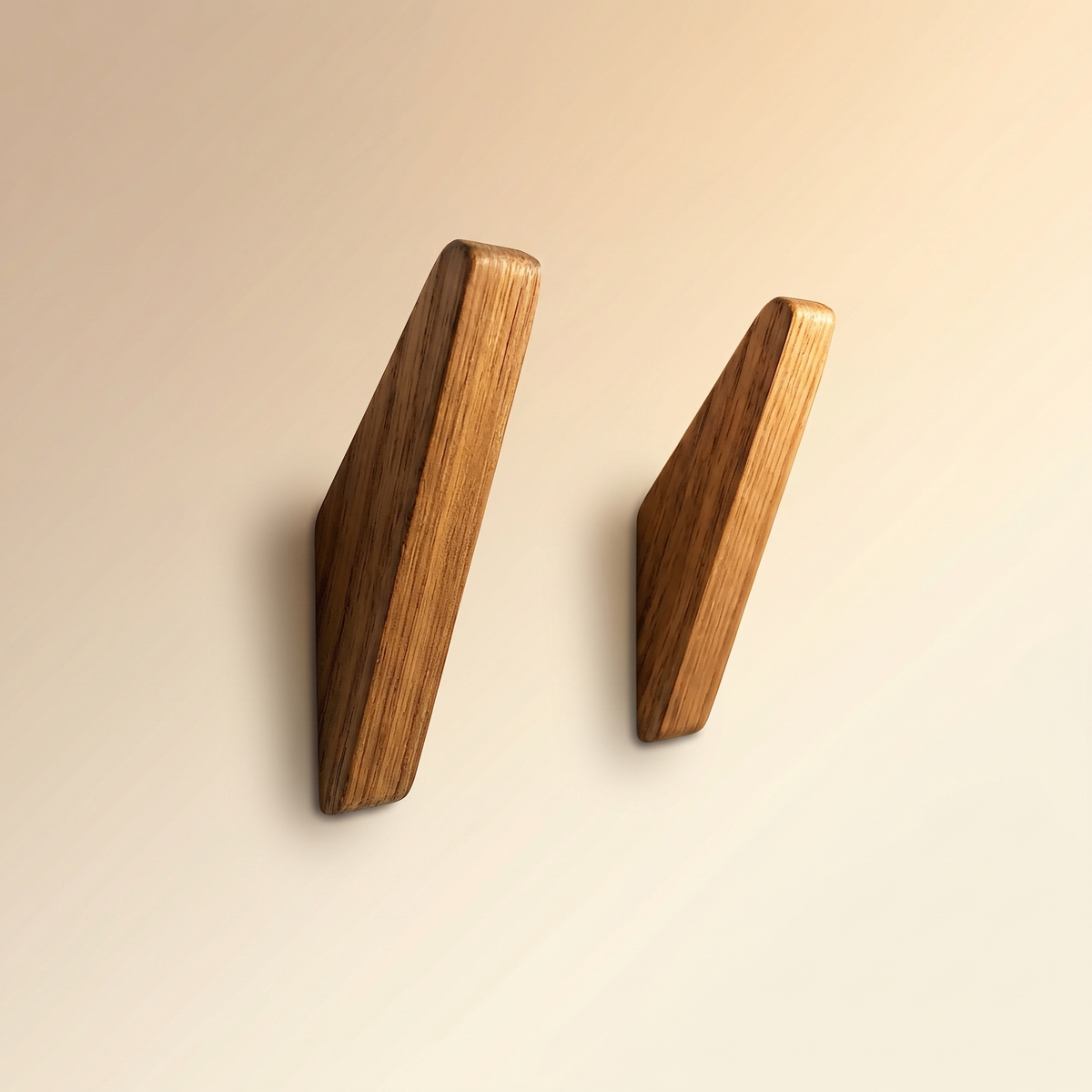Houten wandhaakjes | Set van 6 | Scandinavische stijl