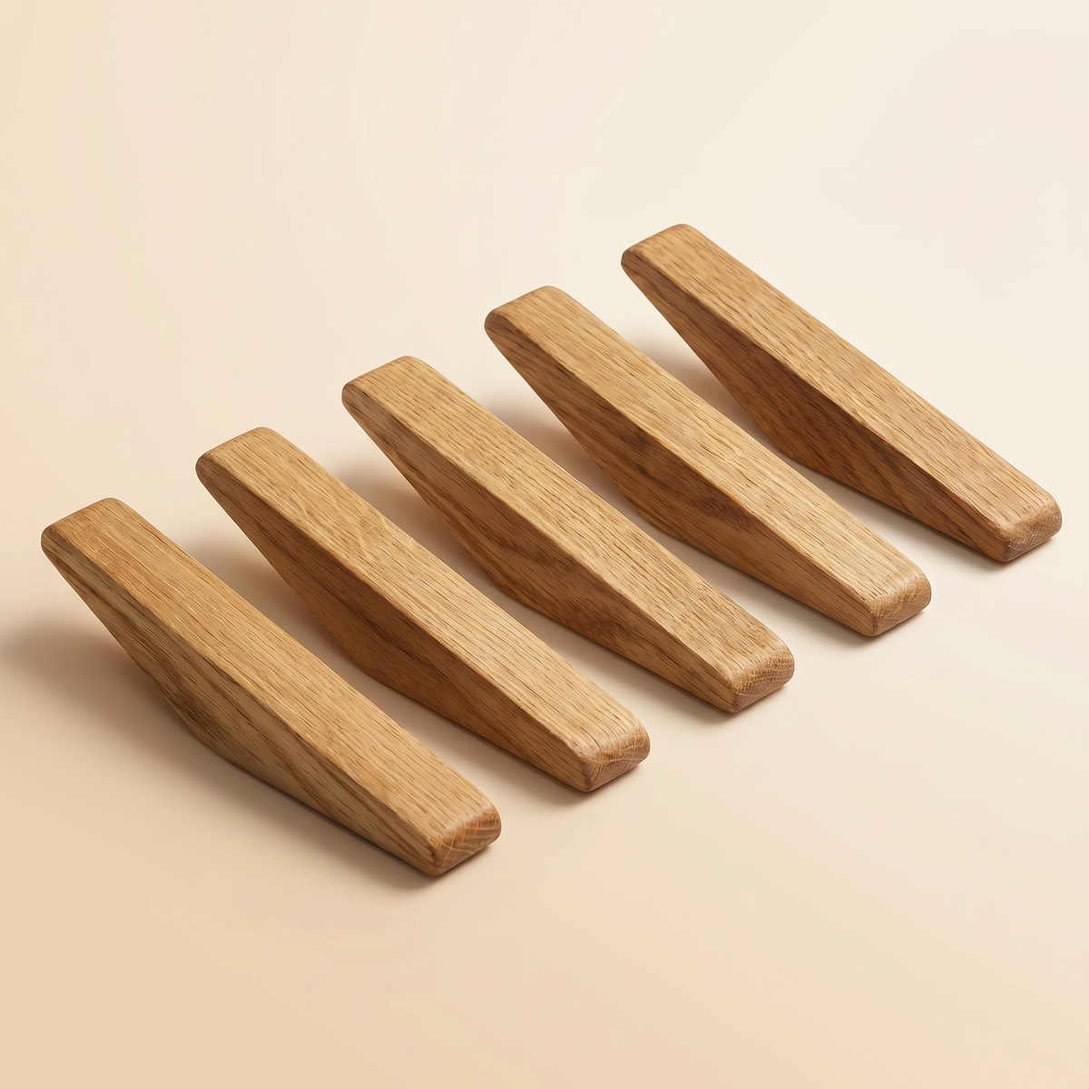 Houten wandhaakjes | Set van 6 | Scandinavische stijl
