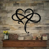 Infinity-hart wanddecoratie - IJzer, Parelmoer