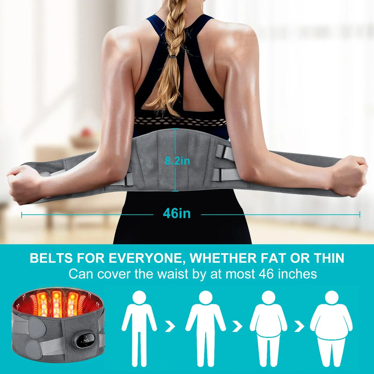 Infrarood Warmtekussen en Taille-massageapparaat - Unisex