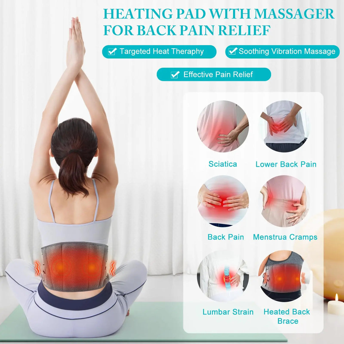 Infrarood Warmtekussen en Taille-massageapparaat - Unisex