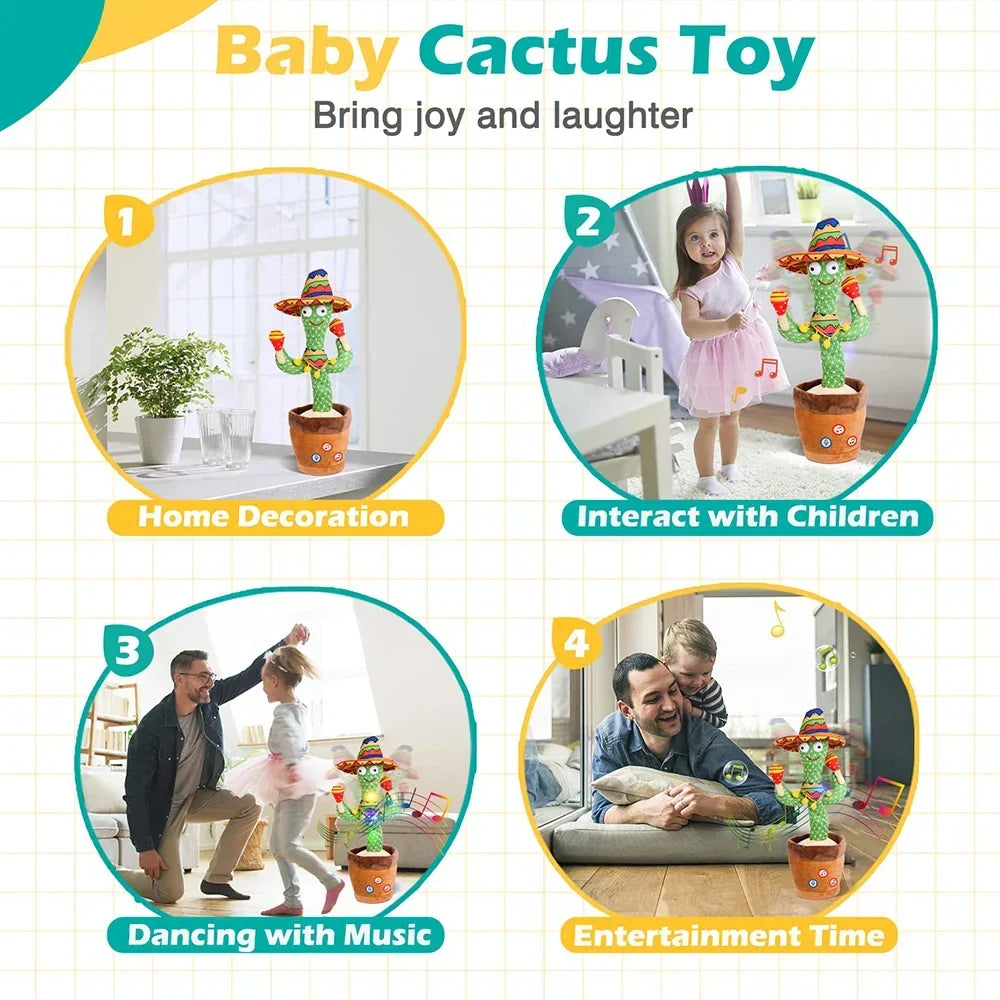 Interactief Pratend en Dansend Cactus Speelgoed voor Kinderen met Liedjes