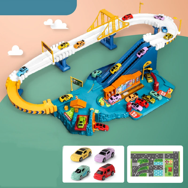 Interactieve autoraceset voor kinderen