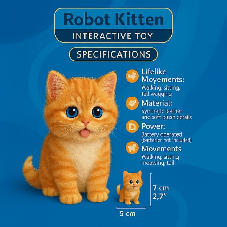 Interactieve Pluche Kat Speelgoed met Realistische Bewegingen voor Kinderen