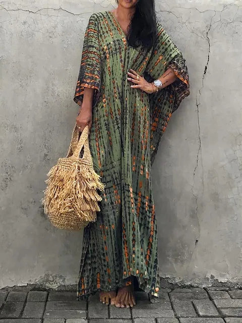 Kaftan maxi-jurk – Zomerse, luchtig en elegant