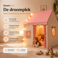 Kasteel speeltent – met lichtsnoer, 128 cm hoog, verkrijgbaar in 3 kleuren