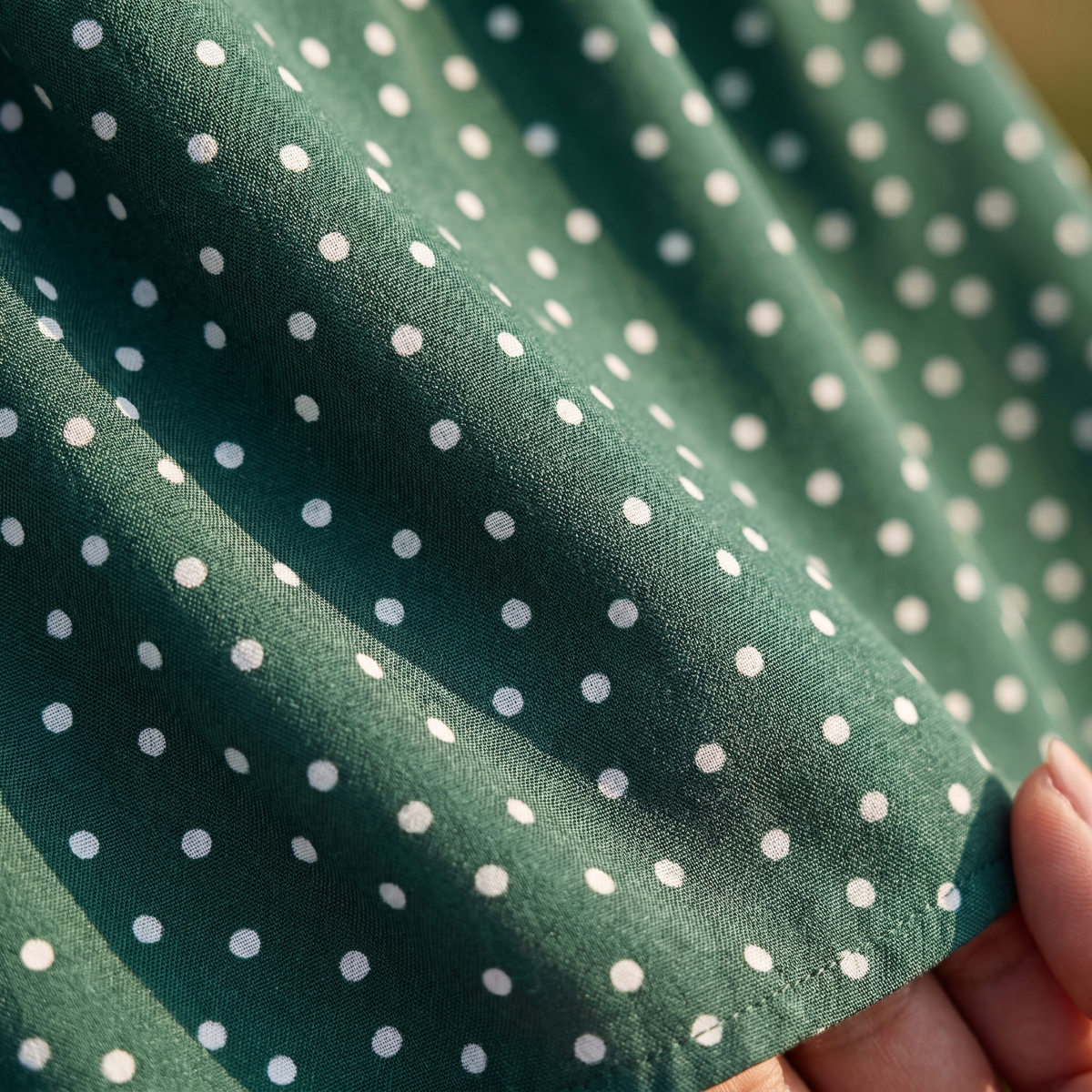 Katoenen doorknoop-midijurk voor dames | Casual zomerkleding