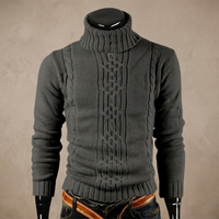 Katoenen gebreide kabeltrui voor heren | Warme casual winterpullover