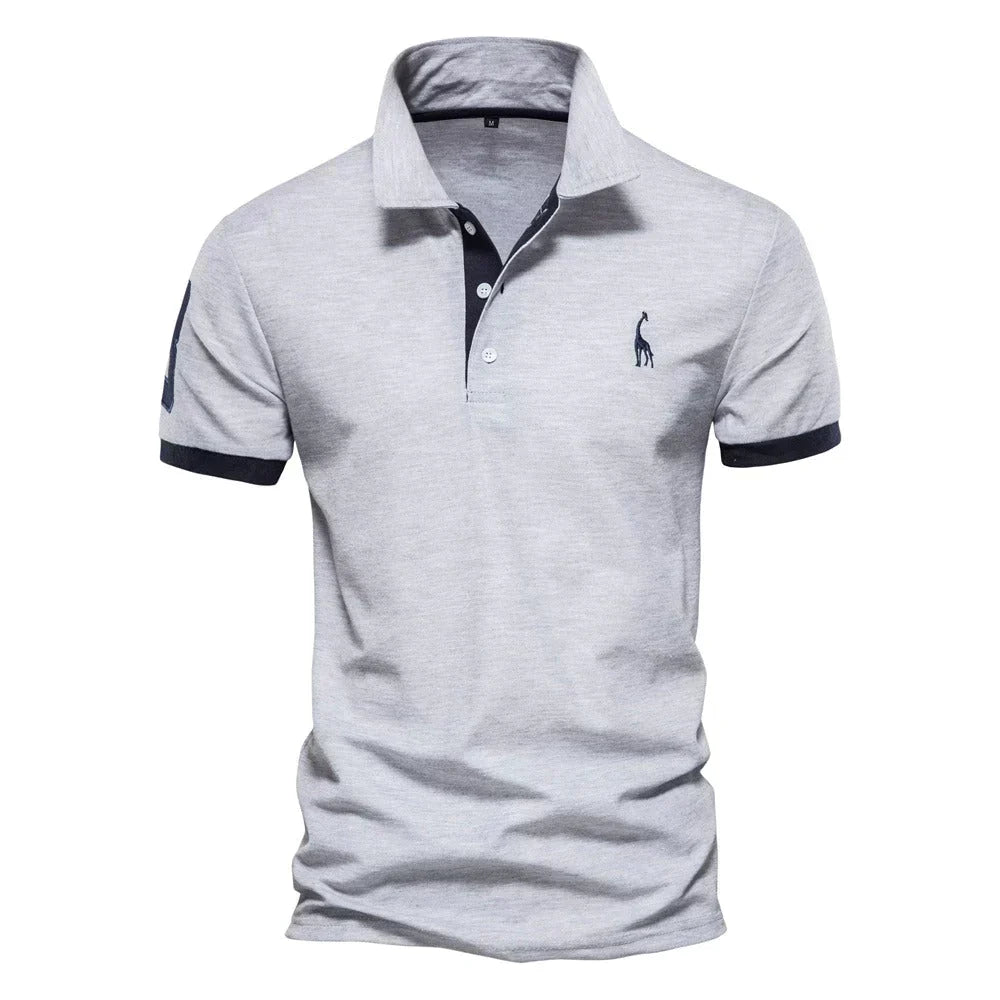Katoenen poloshirt voor heren met klassiek design