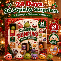 Kerst adventskalender met 24 mini-squishies