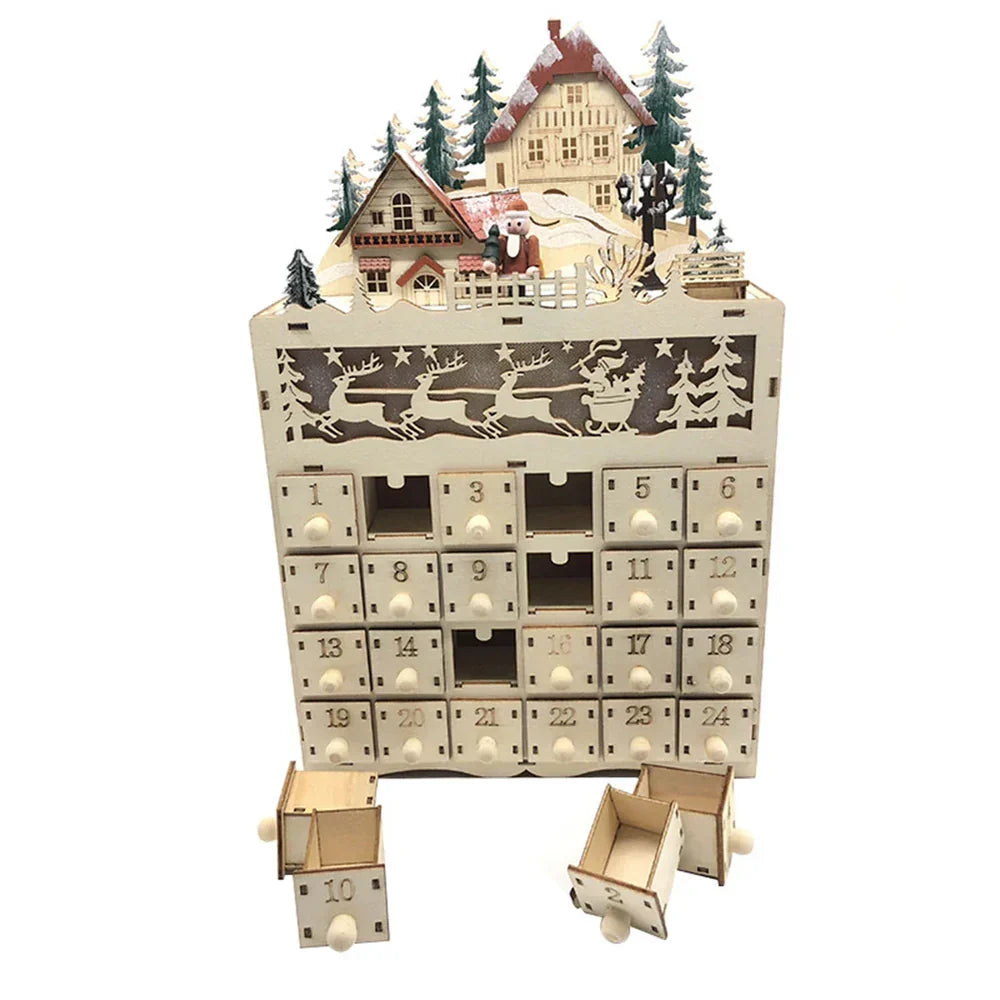 Kerst adventskalender met 24 vakjes om te vullen