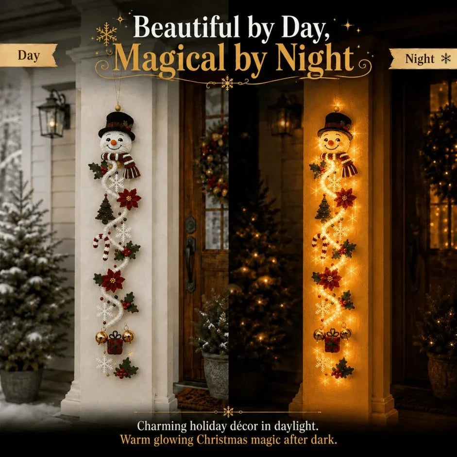 Kerst-deurhanger | Handgemaakt met 6 feestelijke lichtdesigns