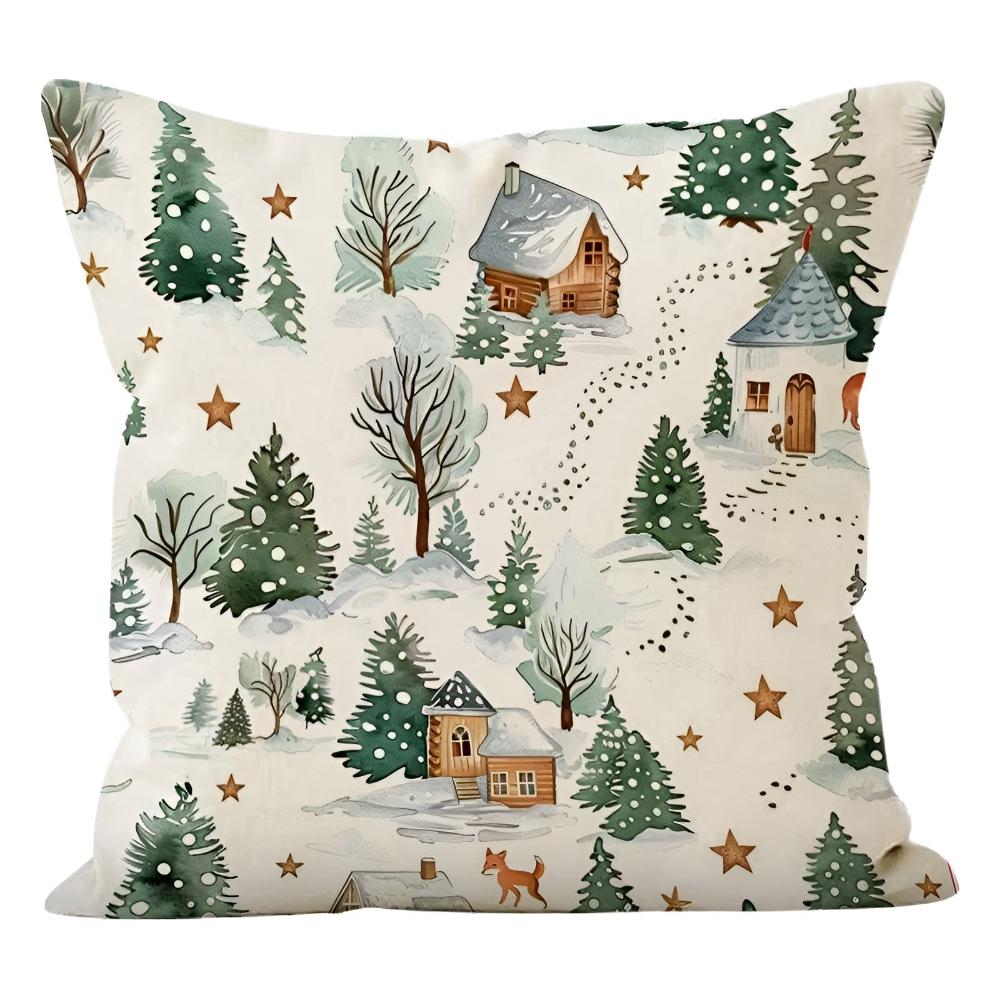 Kerst kussenhoes winter